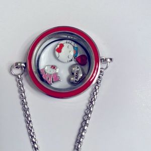 Hello Kitty Themed Floating Charm Bracelet